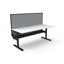 Deluxe Infinity Loop leg 3 Person 120 Degree Workstation - With Screen_x000D_
Natural White Melamine and Black Powder Coat_x000D_
E0 Enviroboard Melamine Worksurface With 1 x 80mm Diameter Cable Entry Hole_x000D_
2866mm W x 2480mm D x 1200mm H (Overall) | Default Vendor