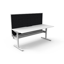 Deluxe Infinity Loop leg 3 Person 120 Degree Workstation - With Screen_x000D_
Natural White Melamine and White Powder Coat_x000D_
E0 Enviroboard Melamine Worksurface With 1 x 80mm Diameter Cable Entry Hole_x000D_
2866mm W x 2480mm D x 1200mm H (Overall) | Default Vendor