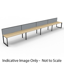 Deluxe Rapid Infinity 1 Person Single Sided Corner Workstation_x000D_
Natural Oak Melamine and Black Powder Coat_x000D_
Worksurface With 80mm Diameter Cable Entry Hole | 1500mm W x 1500mm W x 750mm D x 730mm H | 60mm x 30mm Profile Leg Underframe Default Vendor