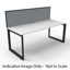 Deluxe Rapid Infinity 1 Person Single Sided Corner Workstation_x000D_
Natural White Melamine and Black Powder Coat_x000D_
 Worksurface With 80mm Diameter Cable Entry Hole | 1800mm W x 1500mm W x 750mm D x 730mm H | 60mm x 30mm Profile Leg Underframe Default Vendor