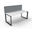 Deluxe Rapid Infinity 1 Person Single Sided Corner Workstation_x000D_
Natural White Melamine and Black Powder Coat_x000D_
 Worksurface With 80mm Diameter Cable Entry Hole | 1800mm W x 1800mm W x 750mm D x 730mm H | 60mm x 30mm Profile Leg Underframe Default Vendor