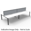 Deluxe Rapid Infinity 10 Person Double Sided Workstation - No Screen_x000D_
Natural White Melamine and Black Powder Coat | Worksurface With 410mm W x 50mm D Scallop Cable Access | 9000mm W x 1530mm D x 730mm H (Overall), 1800mm W x 750mm D x 730mm H (Per Default Vendor