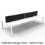 Deluxe Rapid Infinity 10 Person Double Sided Workstation - No Screen_x000D_
Natural White Melamine and White Powder Coat | Worksurface With 410mm W x 50mm D Scallop Cable Access | 9000mm W x 1530mm D x 730mm H (Overall), 1800mm W x 750mm D x 730mm H (Per Default Vendor