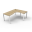 Deluxe Rapid Infinity 6 Person Double Sided Workstation - No Screen_x000D_
Natural White Melamine and White Powder Coat | Worksurface With 410mm W x 50mm D Scallop Cable Access | 3600mm W x 1530mm D x 730mm H (Overall), 1200mm W x 750mm D x 730mm H (Per U Default Vendor