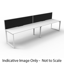 Deluxe Infinity Profile Leg Desk & Return - 2 Piece Table Top_x000D_
Natural Oak Melamine and White Powder Coat | Workstation Size: 1800mm W x 750mm D With 50mm D Scallop Cutout To Rear | Return Size: 1100mm W x 600mm D | 25mm T E0 Worksurface | 60mm x 30 Default Vendor