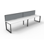 Deluxe Infinity Profile Leg Desk & Return - 2 Piece Table Top_x000D_
Natural White Melamine and Black Powder Coat | Workstation Size: 1800mm W x 750mm D With 50mm D Scallop Cutout To Rear | Return Size: 1100mm W x 600mm D | 25mm T E0 Worksurface | 60mm x Default Vendor