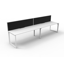 Deluxe Infinity Profile Leg Desk & Return - 2 Piece Table Top_x000D_
Natural White Melamine and White Powder Coat | Workstation Size: 1800mm W x 750mm D With 50mm D Scallop Cutout To Rear | Return Size: 1100mm W x 600mm D | 25mm T E0 Worksurface | 60mm x Default Vendor