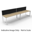 Deluxe Rapid Infinity 6 Person Double Sided Workstation - With Screen_x000D_
Natural White Melamine and White Powder Coat | Worksurface With 410mm W x 50mm D Scallop Cable Access | 5400mm W x 1530mm D x 1200mm H (Overall), 1800mm W x 750mm D x 730mm H (Pe Default Vendor