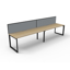 Deluxe Rapid Infinity 8 Person Double Sided Workstation - With Screen_x000D_
Natural White Melamine and Black Powder Coat | Worksurface With 410mm W x 50mm D Scallop Cable Access | 4800mm W x 1530mm D x 1200mm H (Overall), 1200mm W x 750mm D x 730mm H (Pe Default Vendor