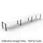 Deluxe Rapid Infinity 1 Person Single Sided Workstation - No Screen_x000D_
Natural White Melamine and Black Powder Coat | Worksurface With 410mm W x 50mm D Scallop Cable Access | 1800mm W x 750mm D x 730mm H (Overall), 1800mm W x 750mm D x 730mm H (Per Us Default Vendor
