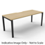 Deluxe Rapid Infinity 2 Person Single Sided Workstation - No Screen_x000D_
Natural Oak Melamine and Black Powder Coat | Worksurface With 410mm W x 50mm D Scallop Cable Access | 2400mm W x 750mm D x 730mm H (Overall), 1200mm W x 750mm D x 730mm H (Per User Default Vendor