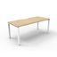 Deluxe Rapid Infinity 2 Person Single Sided Workstation - No Screen_x000D_
Natural Oak Melamine and White Powder Coat | Worksurface With 410mm W x 50mm D Scallop Cable Access | 3000mm W x 750mm D x 730mm H (Overall), 1500mm W x 750mm D x 730mm H (Per User Default Vendor