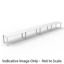 Deluxe Rapid Infinity 2 Person Single Sided Workstation - No Screen_x000D_
Natural White Melamine and White Powder Coat | Worksurface With 410mm W x 50mm D Scallop Cable Access | 3000mm W x 750mm D x 730mm H (Overall), 1500mm W x 750mm D x 730mm H (Per Us Default Vendor