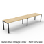 Deluxe Rapid Infinity 2 Person Single Sided Workstation - No Screen_x000D_
Natural Oak Melamine and Black Powder Coat | Worksurface With 410mm W x 50mm D Scallop Cable Access | 3600mm W x 750mm D x 730mm H (Overall), 1800mm W x 750mm D x 730mm H (Per User Default Vendor