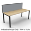 Deluxe Rapid Infinity 3 Person Single Sided Workstation - No Screen_x000D_
Natural White Melamine and Black Powder Coat | Worksurface With 410mm W x 50mm D Scallop Cable Access | 5400mm W x 750mm D x 730mm H (Overall), 1800mm W x 750mm D x 730mm H (Per Us Default Vendor