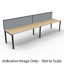 Deluxe Rapid Infinity 4 Person Single Sided Workstation - No Screen_x000D_
Natural White Melamine and Black Powder Coat | Worksurface With 410mm W x 50mm D Scallop Cable Access | 6000mm W x 750mm D x 730mm H (Overall), 1500mm W x 750mm D x 730mm H (Per Us Default Vendor