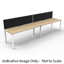 Deluxe Rapid Infinity 4 Person Single Sided Workstation - No Screen_x000D_
Natural White Melamine and White Powder Coat | Worksurface With 410mm W x 50mm D Scallop Cable Access | 6000mm W x 750mm D x 730mm H (Overall), 1500mm W x 750mm D x 730mm H (Per Us Default Vendor