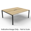 Deluxe Rapid Infinity 1 Person Single Sided Workstation - With Screen_x000D_
Natural White Melamine and Black Powder Coat | Worksurface With 410mm W x 50mm D Scallop Cable Access | 1200mm W x 780mm D x 730mm H (Overall), 1200mm W x 750mm D x 730mm H (Per Default Vendor