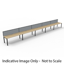 Deluxe Rapid Infinity 1 Person Single Sided Workstation - With Screen_x000D_
Natural Oak Melamine and Black Powder Coat | Worksurface With 410mm W x 50mm D Scallop Cable Access | 1500mm W x 780mm D x 730mm H ( Overall ), 1500mm W x 750mm D x 730mm H (Per Default Vendor