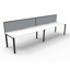 Deluxe Rapid Infinity 3 Person Single Sided Workstation - With Screen_x000D_
Natural Oak Melamine and Black Powder Coat | Worksurface With 410mm W x 50mm D Scallop Cable Access | 3600mm W x 780mm D x 730mm H (Overall), 1200mm W x 750mm D x 730mm H (Per Us Default Vendor