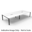 Deluxe Rapid Infinity 5 Person Single Sided Workstation - With Screen_x000D_
Natural White Melamine and Black Powder Coat | Worksurface With 410mm W x 50mm D Scallop Cable Access | 6000mm W x 780mm D x 730mm H (Overall), 1200mm W x 750mm D x 730mm H (Per Default Vendor