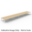 Deluxe Rapid Infinity 5 Person Single Sided Workstation - With Screen_x000D_
Natural Oak Melamine and White Powder Coat | Worksurface With 410mm W x 50mm D Scallop Cable Access | 7500mm W x 780mm D x 730mm H (Overall), 1500mm W x 750mm D x 730mm H (Per Us Default Vendor