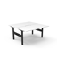 Deluxe Infinity 3 Person 120 Degree Workstation - With Screen_x000D_
Natural White Melamine and Black Powder Coat | E0 Enviroboard Melamine Worksurface With 1 x 80mm Diameter Cable Entry Hole | 2866mm W x  2480mm D x 1200mm H (Overall) | 1205mm W x 1205mm Default Vendor