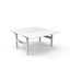 Deluxe Infinity 3 Person 120 Degree Workstation - With Screen_x000D_
Natural White Melamine and White Powder Coat | E0 Enviroboard Melamine Worksurface With 1 x 80mm Diameter Cable Entry Hole | 2866mm W x  2480mm D x 1200mm H (Overall) | 1205mm W x 1205mm Default Vendor