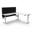 Halo Static Single Sided Workstation - Natural White/Black - 1800mm W x 750mm D x 730mm H_x000D_
E0 Rated 25mm T Table Top Finished In Natural White With Rigid Edging & 50mm D Scallop Cut Out To Rear, Underframe Finished In Black Satin Powder Coat_x000D_ Default Vendor