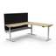 Halo Static Single Sided Workstation With Cable Tray - Natural Oak/Black_x000D_
1200mm W x 750mm D x 730mm H, E0 Rated 25mm T Table Top Finished In Natural Oak With Rigid Edging & 50mm D Scallop Cut Out To Rear, Underframe Finished In Black Satin Powder C Default Vendor