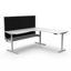 Halo Static Single Sided Workstation With Cable Tray - Natural White/Black_x000D_
1200mm W x 750mm D x 730mm H, E0 Rated 25mm T Table Top Finished In Natural White With Rigid Edging & 50mm D Scallop Cut Out To Rear, Underframe Finished In Black Satin Powd Default Vendor