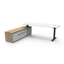 Halo Static Single Sided Workstation With Cable Tray - Natural Oak/White_x000D_
1800mm W x 750mm D x 730mm H, E0 Rated 25mm T Table Top Finished In Natural Oak With Rigid Edging & 50mm D Scallop Cut Out To Rear, Underframe Finished In White Satin Powder C Default Vendor