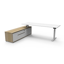 Halo Static Single Sided Workstation With Cable Tray - Natural White/Black_x000D_
1800mm W x 750mm D x 730mm H, E0 Rated 25mm T Table Top Finished In Natural White With Rigid Edging & 50mm D Scallop Cut Out To Rear, Underframe Finished In Black Satin Powd Default Vendor