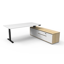 Halo Static Single Sided Workstation With Screen and Cable Tray - Natural Oak/White_x000D_
1200mm W x 750mm D x 1330mm H, Top With Rigid Edging & 50mm D Scallop Cut Out To Rear, Powder Coat Underframe, Fully Ducted Cable Tray With Punchout For Power & Dat Default Vendor