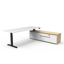 Halo Static Single Sided Workstation With Screen and Cable Tray - Natural Oak/White_x000D_
1500mm W x 750mm D x 1330mm H, Top With Rigid Edging & 50mm D Scallop Cut Out To Rear, Powder Coat Underframe, Fully Ducted Cable Tray With Punchout For Power & Dat Default Vendor
