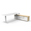 Halo Static Single Sided Workstation With Screen and Cable Tray - Natural White/Black_x000D_
1500mm W x 750mm D x 1330mm H, Top With Rigid Edging & 50mm D Scallop Cut Out To Rear, Powder Coat Underframe, Fully Ducted Cable Tray With Punchout For Power & D Default Vendor