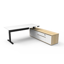 Halo Static Single Sided Workstation With Screen and Cable Tray - Natural Oak/White_x000D_
1800mm W x 750mm D x 1330mm H, Top With Rigid Edging & 50mm D Scallop Cut Out To Rear, Powder Coat Underframe, Fully Ducted Cable Tray With Punchout For Power & Dat Default Vendor