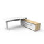 Halo Static Single Sided Workstation With Screen and Cable Tray - Natural White/Black_x000D_
1800mm W x 750mm D x 1330mm H, Top With Rigid Edging & 50mm D Scallop Cut Out To Rear, Powder Coat Underframe, Fully Ducted Cable Tray With Punchout For Power & D Default Vendor