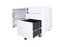 Halo Static Corner Workstation with Cable Tray - Natural White/White - 1500mm W x 1500mm W x 730mm H, E0 Rated 25mm Thick, 750mm Deep Table Top With Rigid Edging, 80mm Dia Cable Entry Hole With Cover, Underframe Finished In Powder Coat, Fully Ducted Cable Default Vendor