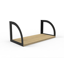 Halo Static Corner Workstation with Screen - Natural Oak/Black - 1800mm W x 1800mm W x 730mm H, E0 Rated 25mm Tthick, 750mm Deep Table Top With Rigid Edging, 80mm Dia Cable Entry Hole With Cover, Underframe Finished In Powder Coat, 1800mm W x 900mm H x 30 Default Vendor