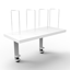 Halo Static Corner Workstation with Screen - Natural White/Black - 1800mm W x 1800mm W x 730mm H, E0 Rated 25mm Tthick, 750mm Deep Table Top With Rigid Edging, 80mm Dia Cable Entry Hole With Cover, Underframe Finished In Powder Coat, 1800mm W x 900mm H x Default Vendor