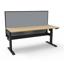 CLEG Open Workstation With Return - Two Piece Top - Natural White Melamine and Silver Powder Coat_x000D_
1800mm x 1800mm x 700mm D x 730mm H - Return 600mm D_x000D_
Dual Post In Silver Powdercoat - Matching Perforated Modesty Panels_x000D_
E0 Rated Melami Default Vendor