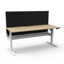 CLEG Corner Workstation - Natural White Melamine and Silver Powder Coat_x000D_
1500mm x 1500mm x 700mm D x 730mm H_x000D_
Dual Post Leg In Silver Powdercoat - Matching Perforated Modesty Panels_x000D_
E0 Rated Melamine Board - 1 x 80mm Diameter Cable Entr Default Vendor
