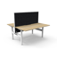 Rapid Span Corner Workstation - Natural Oak  Melamine and Black Powder Coat_x000D_
1800mm x 1200mm x 750mm D x 730mm H_x000D_
Unique Span Leg - Matching Perforated Modesty Panel With Corner Leg_x000D_
E0 Rated Melamine Board - 1 x 80mm Diameter Cable Entr Default Vendor