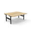 Rapid Span Open Workstation - Natural Oak Melamine and Black Powder Coat_x000D_
1200mm W x 750mm D x 730mm H_x000D_
Unique Span Leg - Matching Perforated Modesty Panel_x000D_
E0 Rated Melamine Board Top with Scalloped Edge for cables Default Vendor