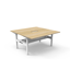 Rapid Span Open Workstation - Natural White Melamine and Black Powder Coat_x000D_
1200mm W x 750mm D x 730mm H_x000D_
Unique Span Leg - Matching Perforated Modesty Panel_x000D_
E0 Rated Melamine Board Top with Scalloped Edge for cables Default Vendor