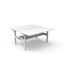 Rapid Span Open Workstation - Natural White Melamine and White Powder Coat_x000D_
1200mm W x 750mm D x 730mm H_x000D_
Unique Span Leg - Matching Perforated Modesty Panel_x000D_
E0 Rated Melamine Board Top with Scalloped Edge for cables Default Vendor