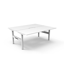 Rapid Span Open Workstation - Natural Oak Melamine and Silver Powder Coat_x000D_
1500mm W x 750mm D x 730mm H_x000D_
Unique Span Leg - Matching Perforated Modesty Panel_x000D_
E0 Rated Melamine Board Top with Scalloped Edge for cables Default Vendor