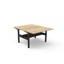 Rapid Span Open Workstation - Natural Oak Melamine and White Powder Coat_x000D_
1500mm W x 750mm D x 730mm H_x000D_
Unique Span Leg - Matching Perforated Modesty Panel_x000D_
E0 Rated Melamine Board Top with Scalloped Edge for cables Default Vendor