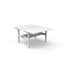 Rapid Span Open Workstation - Natural Oak Melamine and White Powder Coat_x000D_
1800mm W x 750mm D x 730mm H_x000D_
Unique Span Leg - Matching Perforated Modesty Panel_x000D_
E0 Rated Melamine Board Top with Scalloped Edge for cables Default Vendor